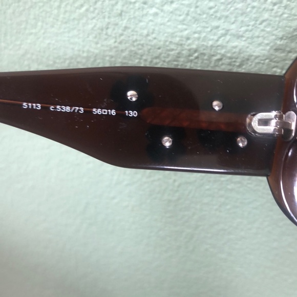 CHANEL 5113 c.538/73 Camellia Brown Sunglasses 56-16 130 - Picture 7 of 9